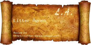 Litter Ágnes névjegykártya